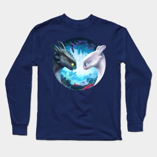 Toothless and Light Fury (How to Train Your Dragon 3) Long Sleeve T-Shirt